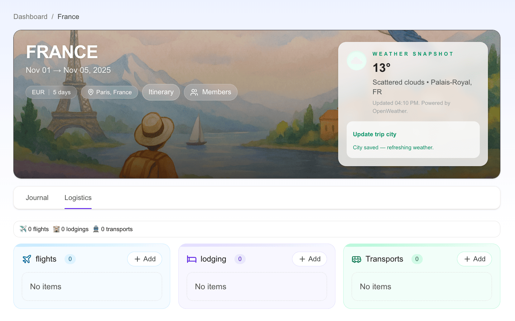 Trip planning 3