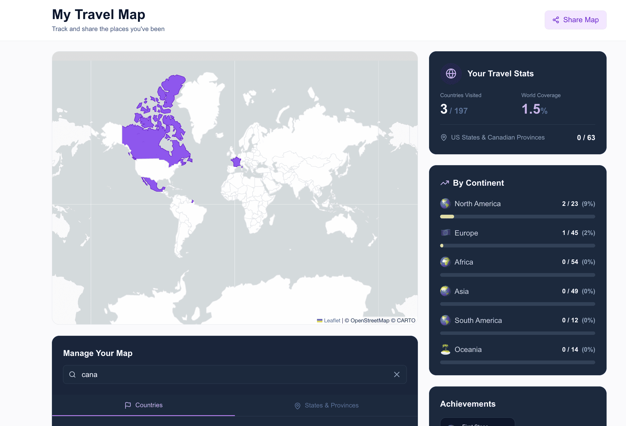 My Travel Map